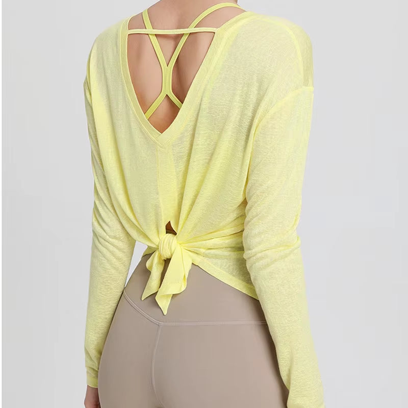 Women'S Sports Wear for Fitness Running Jogging Seamless Long Sleeve Gym Woman Sport Shirt Yoga Top Female Workout Tops T-Shirt