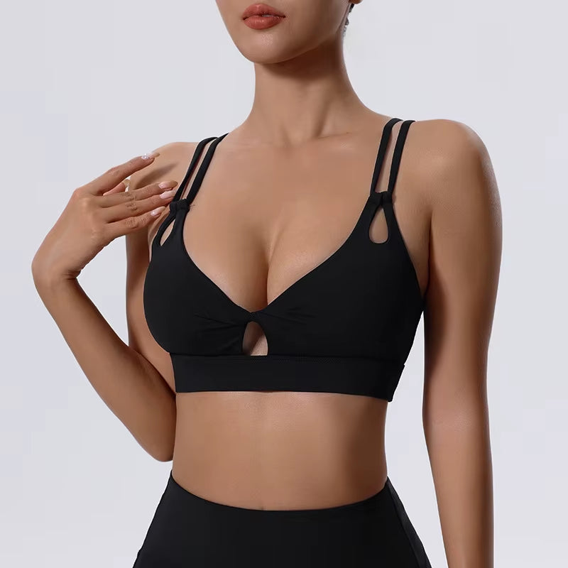 Women Sports Underwear Top Women Push up Sport Bra Cross Strap Yoga Gym Crop Top Brassiere Fitness Top Sport Bra Breathable Bras