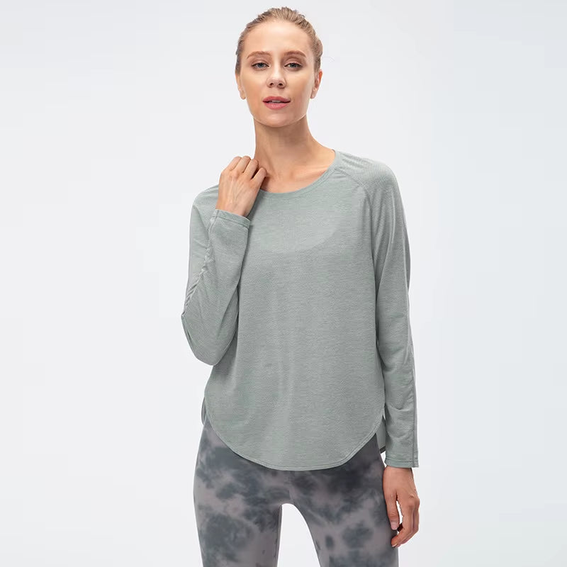 Women Gym Sports Top Women Training Fitness T Shirt Gym Clothes Winter Long Sleeve Yoga Top Seamless Running Shirt Yoga Clothing