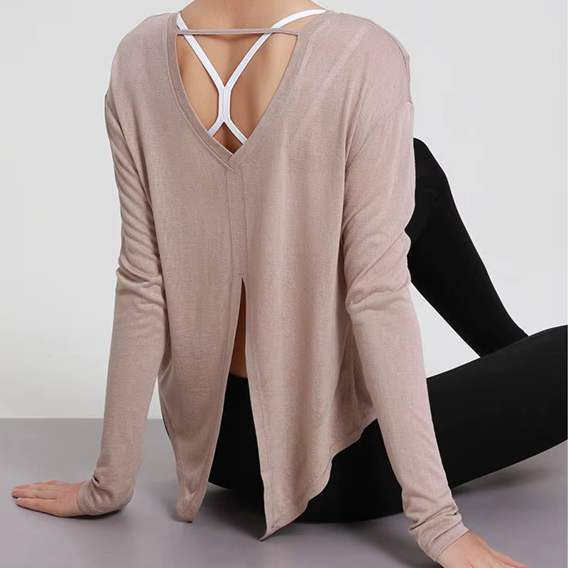 Women'S Sports Wear for Fitness Running Jogging Seamless Long Sleeve Gym Woman Sport Shirt Yoga Top Female Workout Tops T-Shirt