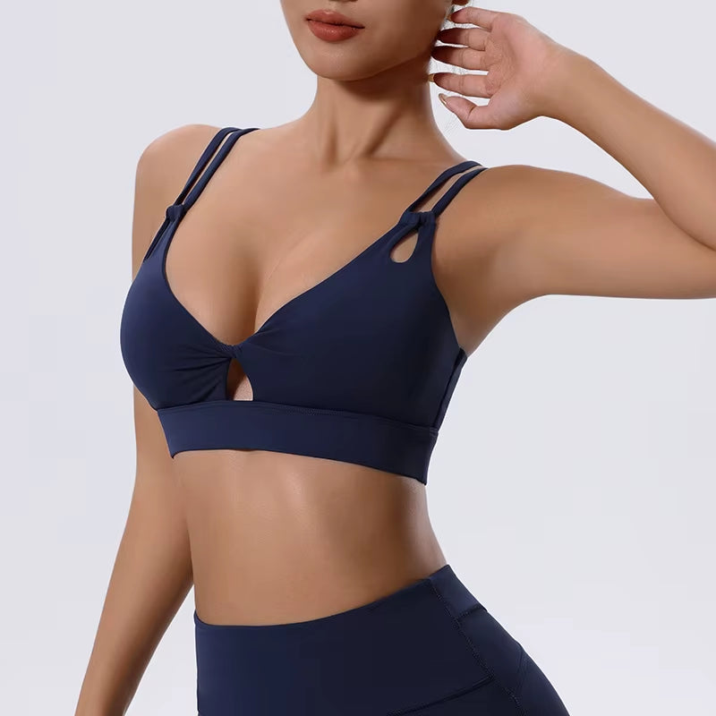 Women Sports Underwear Top Women Push up Sport Bra Cross Strap Yoga Gym Crop Top Brassiere Fitness Top Sport Bra Breathable Bras