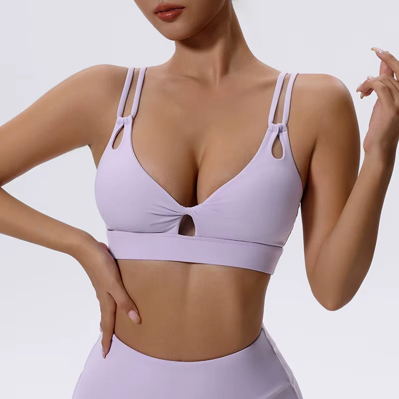 Women Sports Underwear Top Women Push up Sport Bra Cross Strap Yoga Gym Crop Top Brassiere Fitness Top Sport Bra Breathable Bras